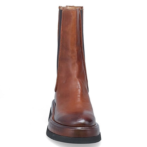 New A.S.98 x Free People Vinny Chelsea 10 Brown Leather Distressed Studded USA - Picture 3 of 9